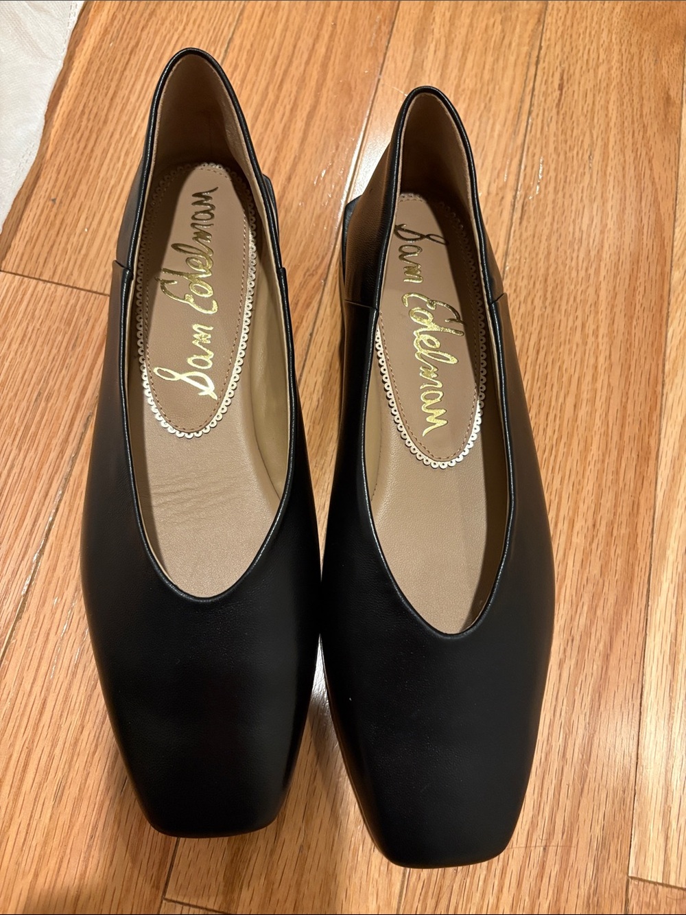 Sam Edelman Black Square-Toe Ballet Flats